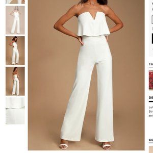 Strapless White Jumpsuit